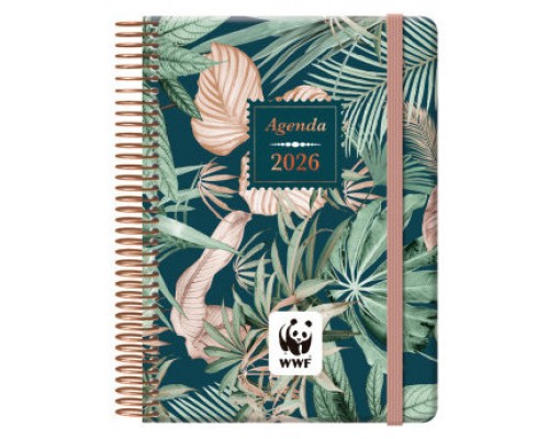 AGENDA 2026 WWF ESPIRAL DÍA PÁGINA 12,5 X 18 CM. CON 4 HOJAS DE PEGATINAS DOHE 13217 - 26 (Espera 4 dias)
